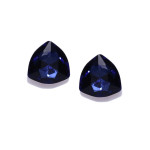 Navy Blue Gold-Plated Contemporary Stone Studs 9817