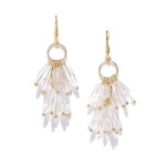 Gold Plated Translucent Beads Contemporary Earrings 9899