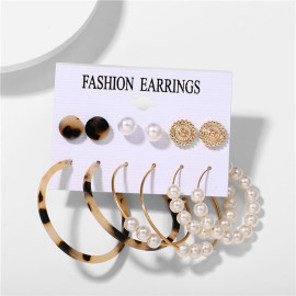 Arihant Gold Plated Multi Studs and Hoop Earrings Set of 12