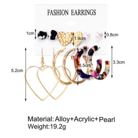 Arihant Gold Plated Multi Studs and Hoop Earrings Set of 12