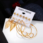 Arihant Combo of 6 Pair Gold Plated Earrings PC-ERG-162