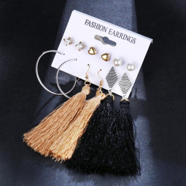 Arihant Combo of 6 Pair Gold Plated Earrings PC-ERG-164