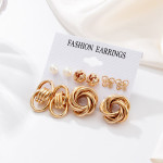 Arihant Gold Plated Studs Earrings Combo For Women/Girls