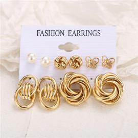 Arihant Gold Plated Studs Earrings Combo For Women/Girls