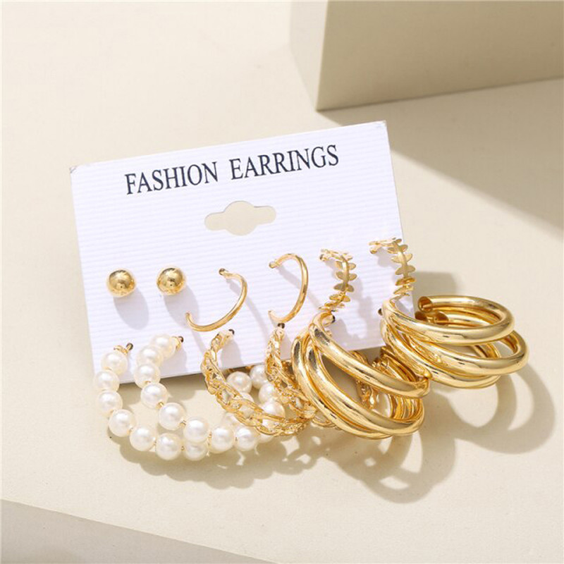 Arihant Gold Plated Hoops Earrings Combo For Women/Girls