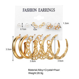 Arihant Gold Plated Hoops Earrings Combo For Women/Girls