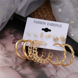 Arihant Gold Plated Hoops Earrings Combo For Women/Girls