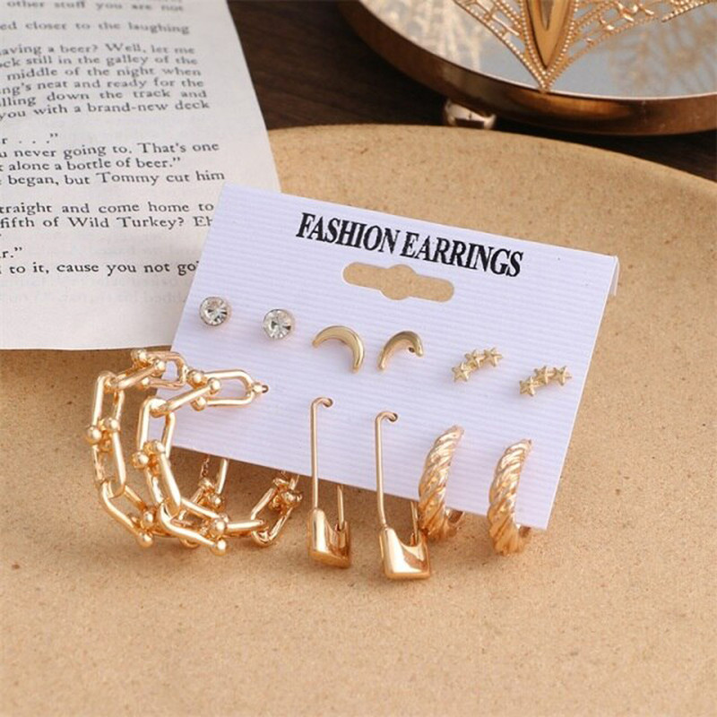 Arihant Gold Plated Hoops Earrings Combo For Women/Girls