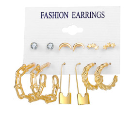 Arihant Gold Plated Hoops Earrings Combo For Women/Girls