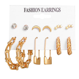 Arihant Gold Plated Hoops Earrings Combo For Women/Girls