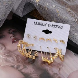 Arihant Gold Plated Hoops Earrings Combo For Women/Girls