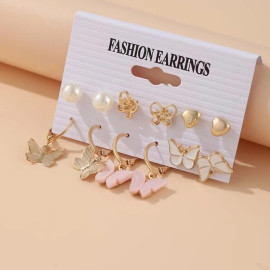 Arihant Gold Plated Studs Earrings Combo For Women/Girls