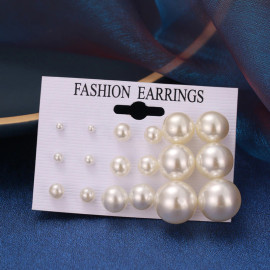 Arihant Off White Gold Plated Stud Earrings Set of 9