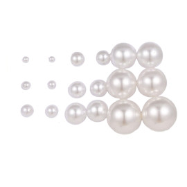 Arihant White Silver Plated Stud Earrings Set of 9