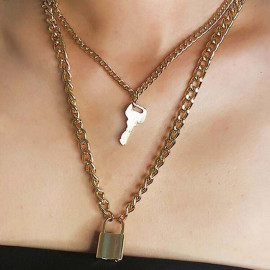 Arihant Stunning Lock Design Multi Layered Necklace Jewellery For Women