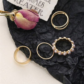 Arihant Gold Plated Stackable Rings Set of 4