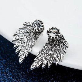 Arihant Silver Plated Wings Of Hope themed Contemporary Stud Earrings