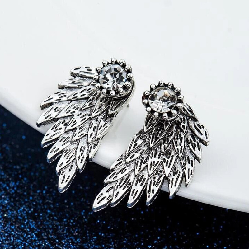 Arihant Silver Plated Wings Of Hope themed Contemporary Stud Earrings