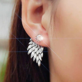 Arihant Silver Plated Wings Of Hope themed Contemporary Stud Earrings