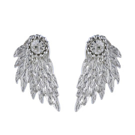 Arihant Silver Plated Wings Of Hope themed Contemporary Stud Earrings