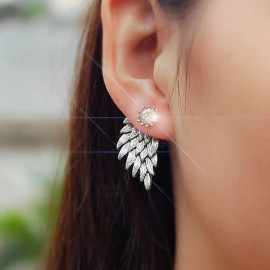 Arihant Silver Plated Wings Of Hope themed Contemporary Stud Earrings