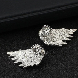 Arihant Silver Plated Wings Of Hope themed Contemporary Stud Earrings