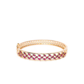 Gold Plated Pink Traditional AD Bracelet 17026