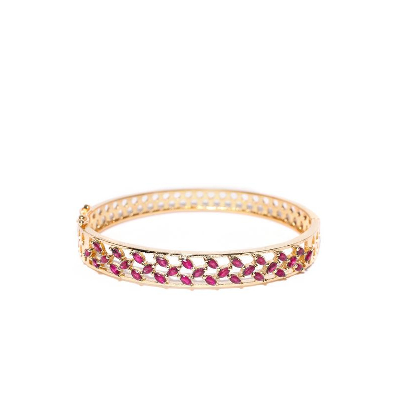 Gold Plated Pink Traditional AD Bracelet 17026