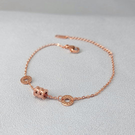 Arihant Stainless Steel Rose Gold Plated Spherical Linked Loops Contemporary Bracelet
