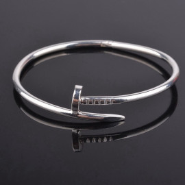 Arihant Silver Plated Stainless Steel Anti Tarnish Nail Bracelet