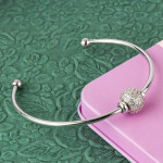 Arihant Silver-Plated Stone-Studded Cuff Bracelet 3294