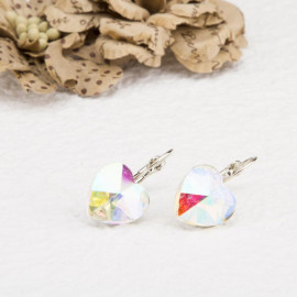 Arihant Platinum Plated Heart Shape Crystal Clip-On Earrings 2283