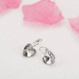 Arihant Platinum Plated Heart Shape Crystal Clip-On Earrings 2286