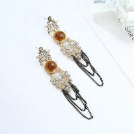 Arihant Opal Folklore Gemisphere Crystal Elements Chain Drop Earrings 2313