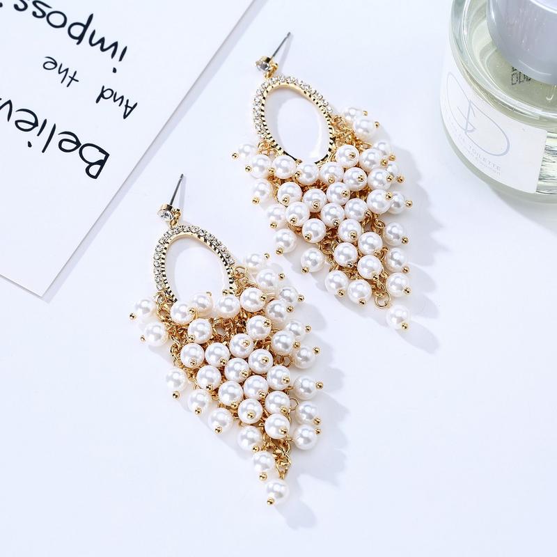 Arihant White Pearl Drop Earrings 2397