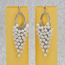 Arihant White Pearl Drop Earrings 2398