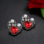 Arihant Platinum Plated Crystal Elements Heart shaped Earrings 2542