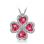 Arihant Platinum Plated Crystal Elements Pink Pendant 2040