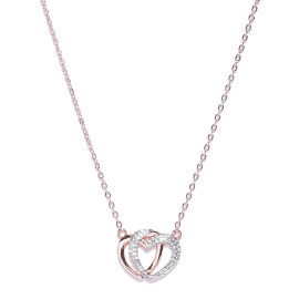 Rose Gold Plated Connected hearts Pendant 2059