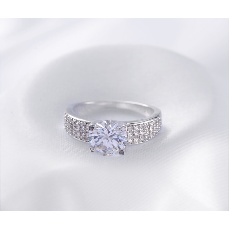 Arihant Platinum Plated American Diamond Fashion Ring 5107