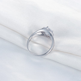 Arihant Platinum Plated American Diamond Fashion Ring 5121