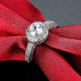 Arihant Mesmerizing Zircon Studded Silver Plated Swanky Ring For Women/Girls 5174