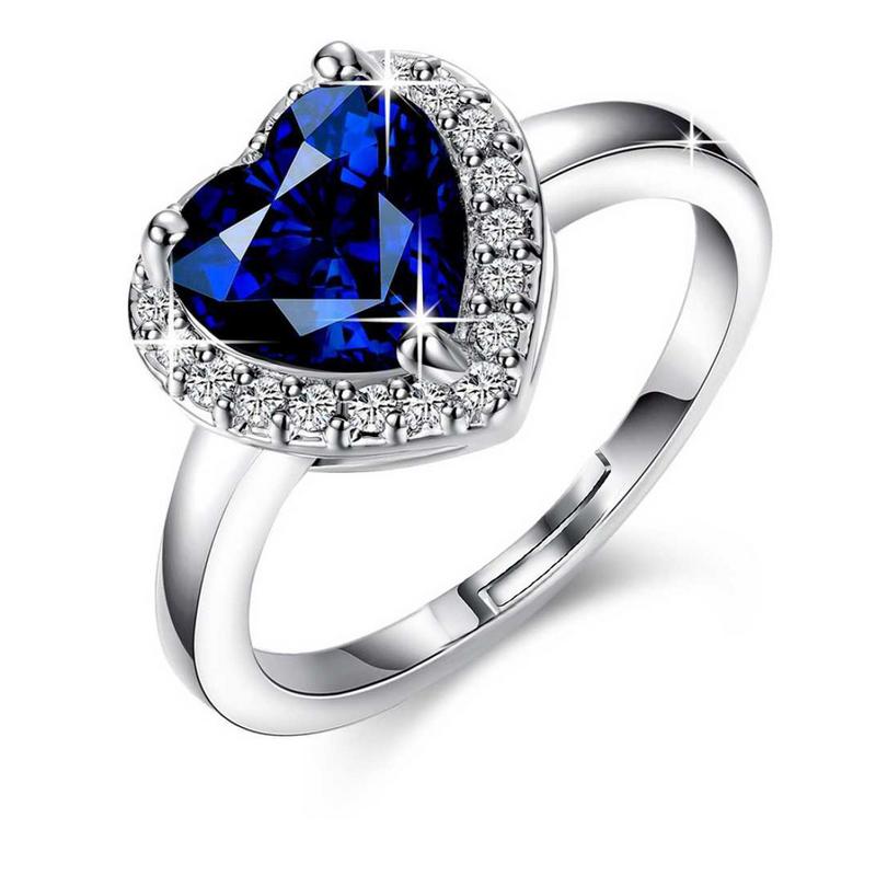 Arihant Ravishing Heart Crystal Silver Plated Brilliant Ring For Women/Girls 5176