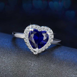 Arihant Ravishing Heart Crystal Silver Plated Brilliant Ring For Women/Girls 5176
