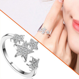 Arihant Ravishing AD Adjustable Ring Jewellery For Women (Silver)