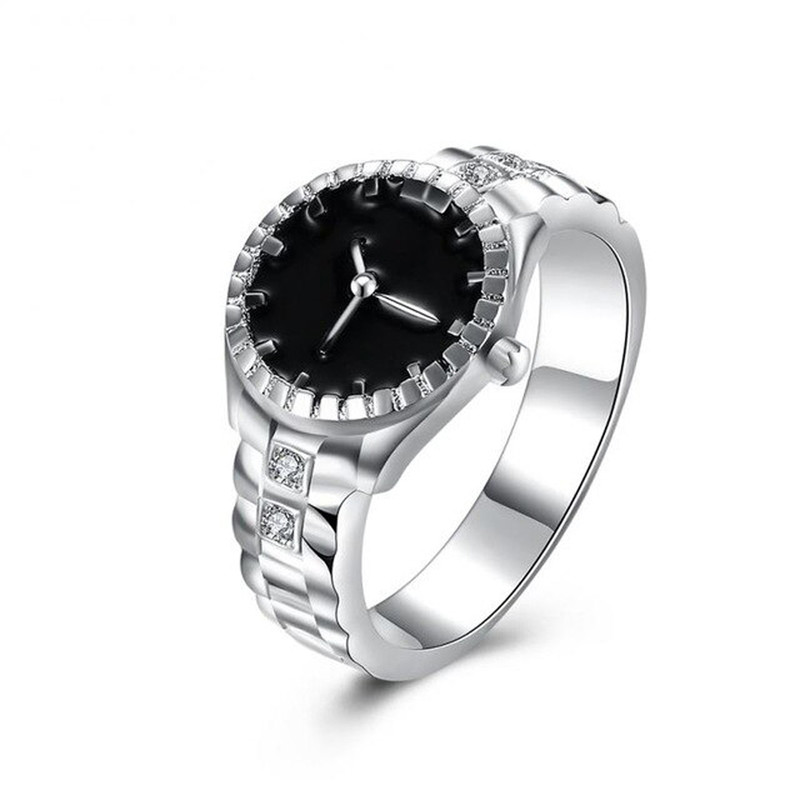 Arihant Exclusive Watch Design Silver Plated Adjustable Ring Jewellery For Women