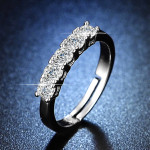 Arihant Silver Plated American Diamond Studded Round Cut Anti Tarnish Adjustable Finger Ring