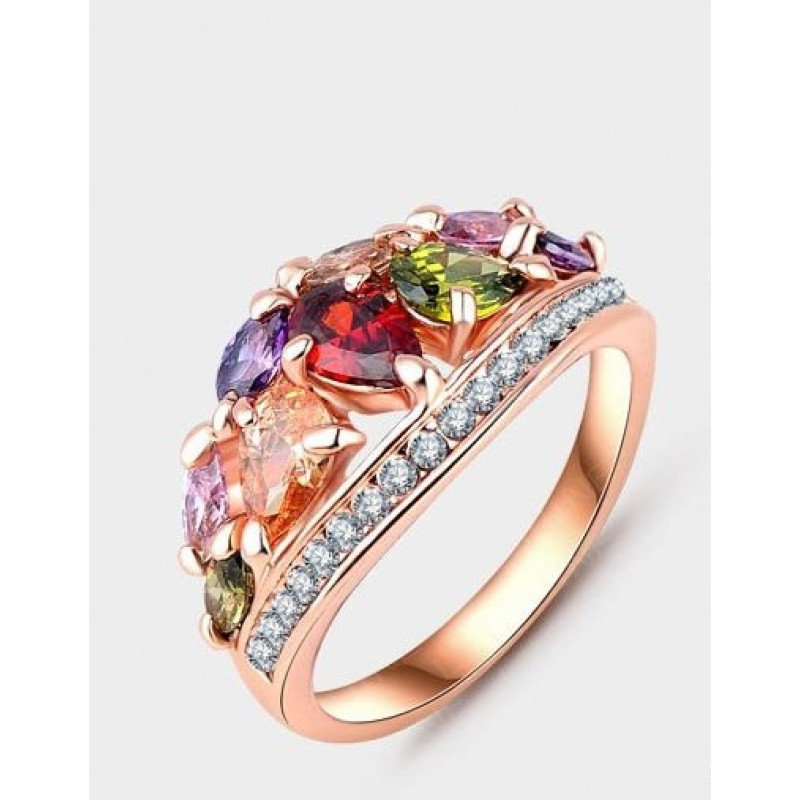 Arihant Multicolour Cubic Zirconia Fashion Ring 5533